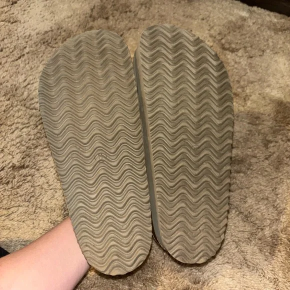 Project Cloud Suede Platform Clog Mule with Double Buckles - Taupe - Picture 5 of 5